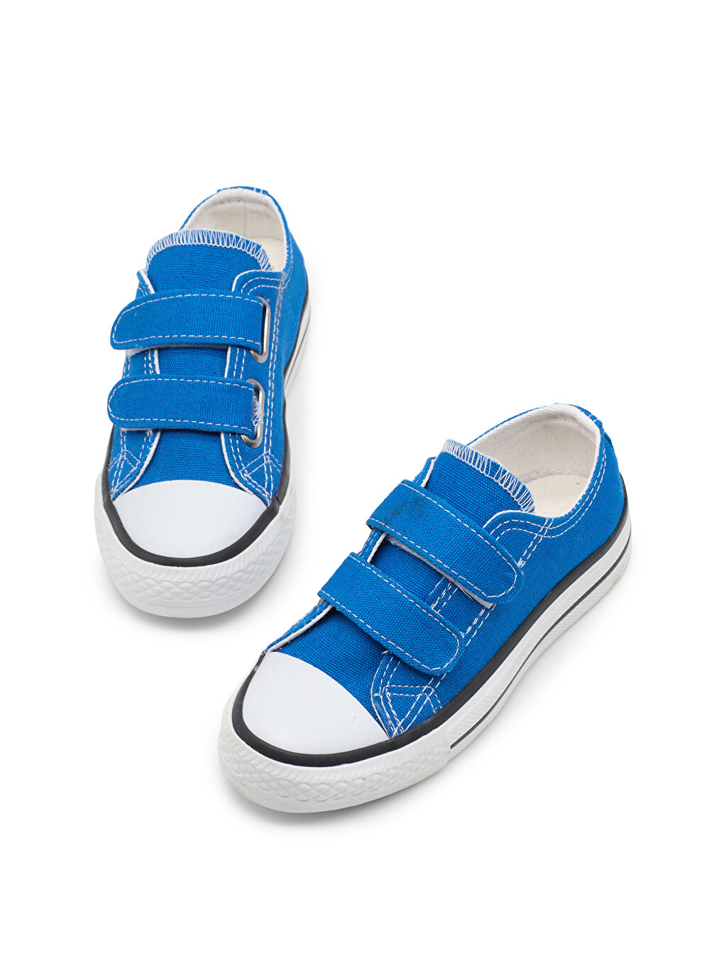 Mavi Çocuk Unisex Saks Rahat Kalıp Çift Bantlı Ayakkabı-2