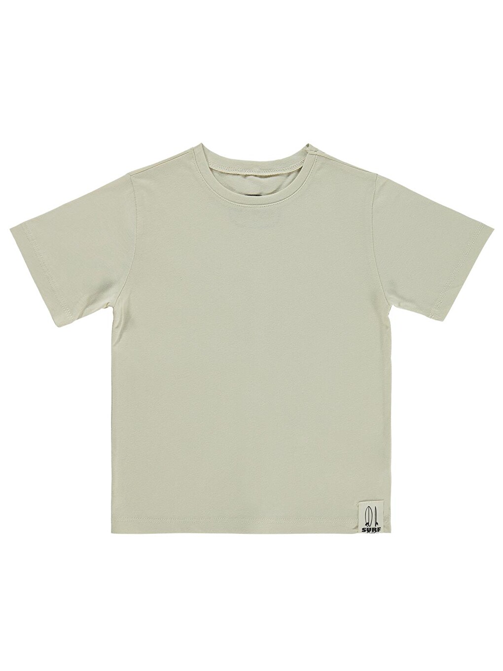 Boys Basic Surf Etiketli 2-5 Yaş Tişört - Bej