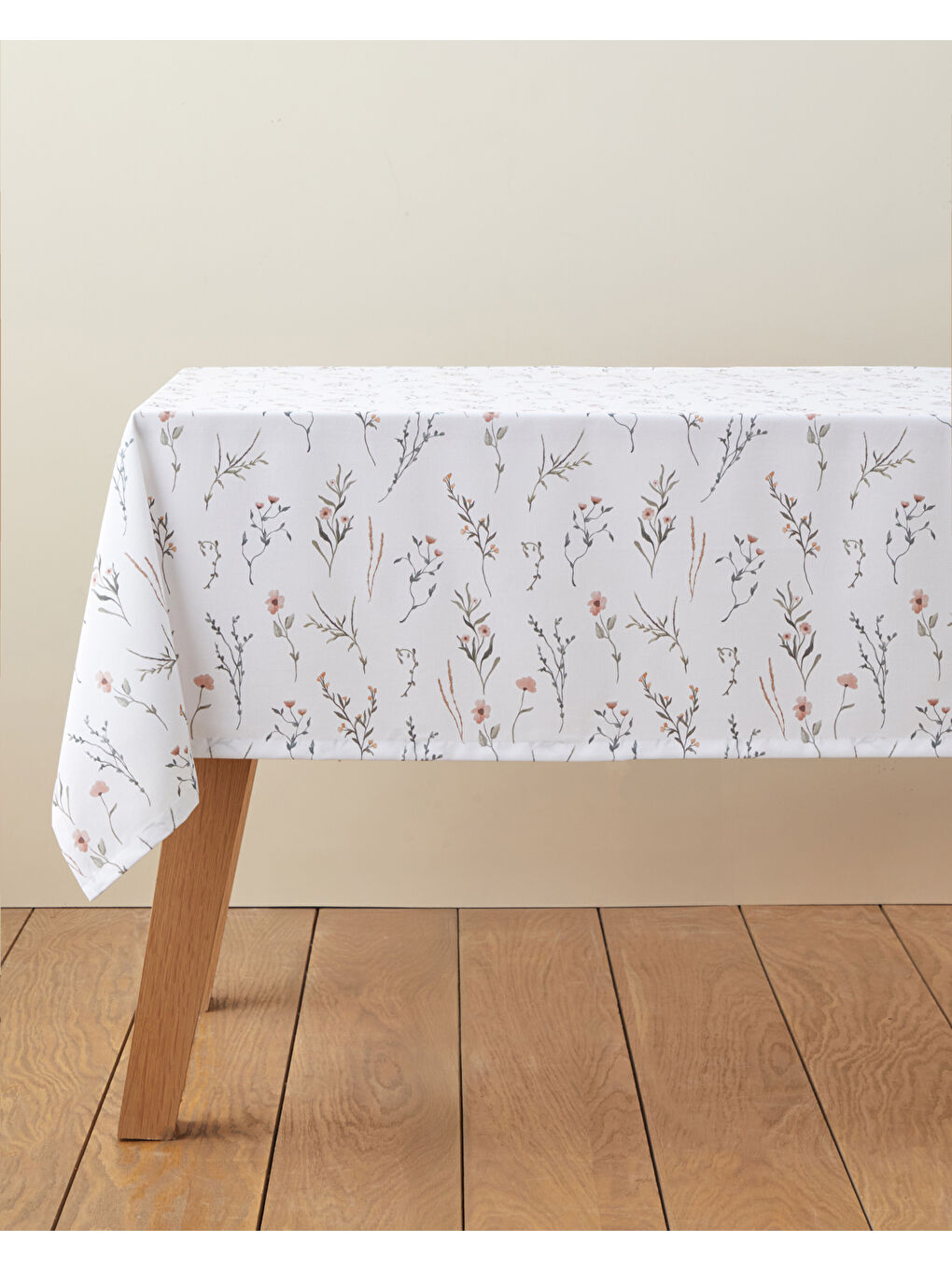 Beyaz Simple Bloom Opal Masa Örtüsü 140x200 cm Renkli