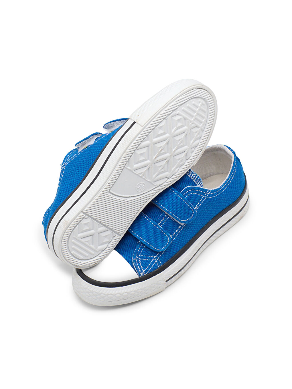 Mavi Çocuk Unisex Saks Rahat Kalıp Çift Bantlı Ayakkabı-3