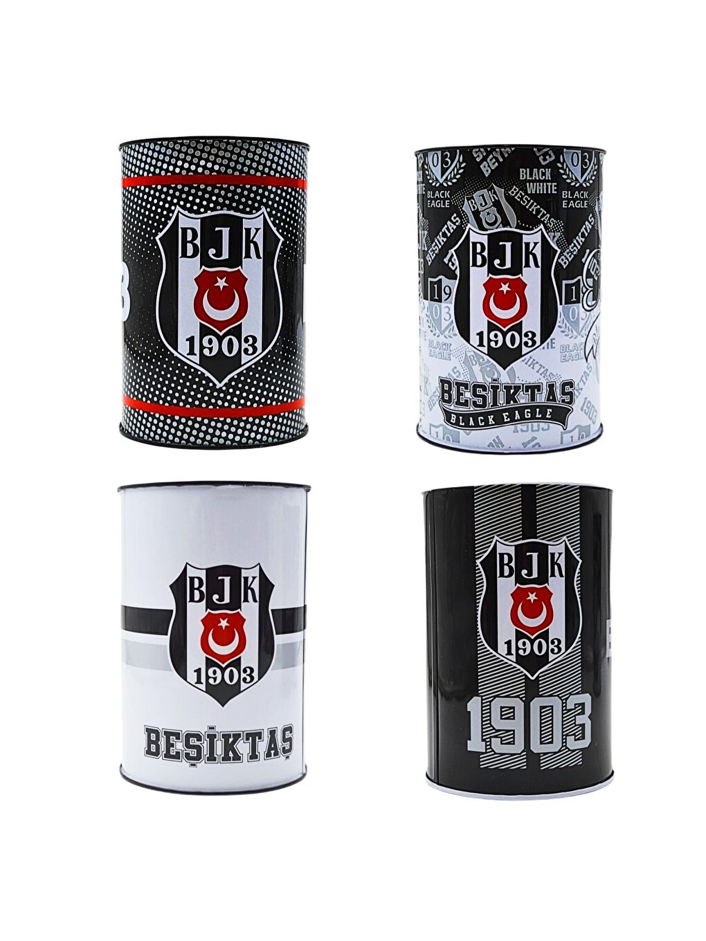 Beşiktaş Beyaz-Siyah 15 Cm Orta BoyTaraftar Kumbarası  (385956)