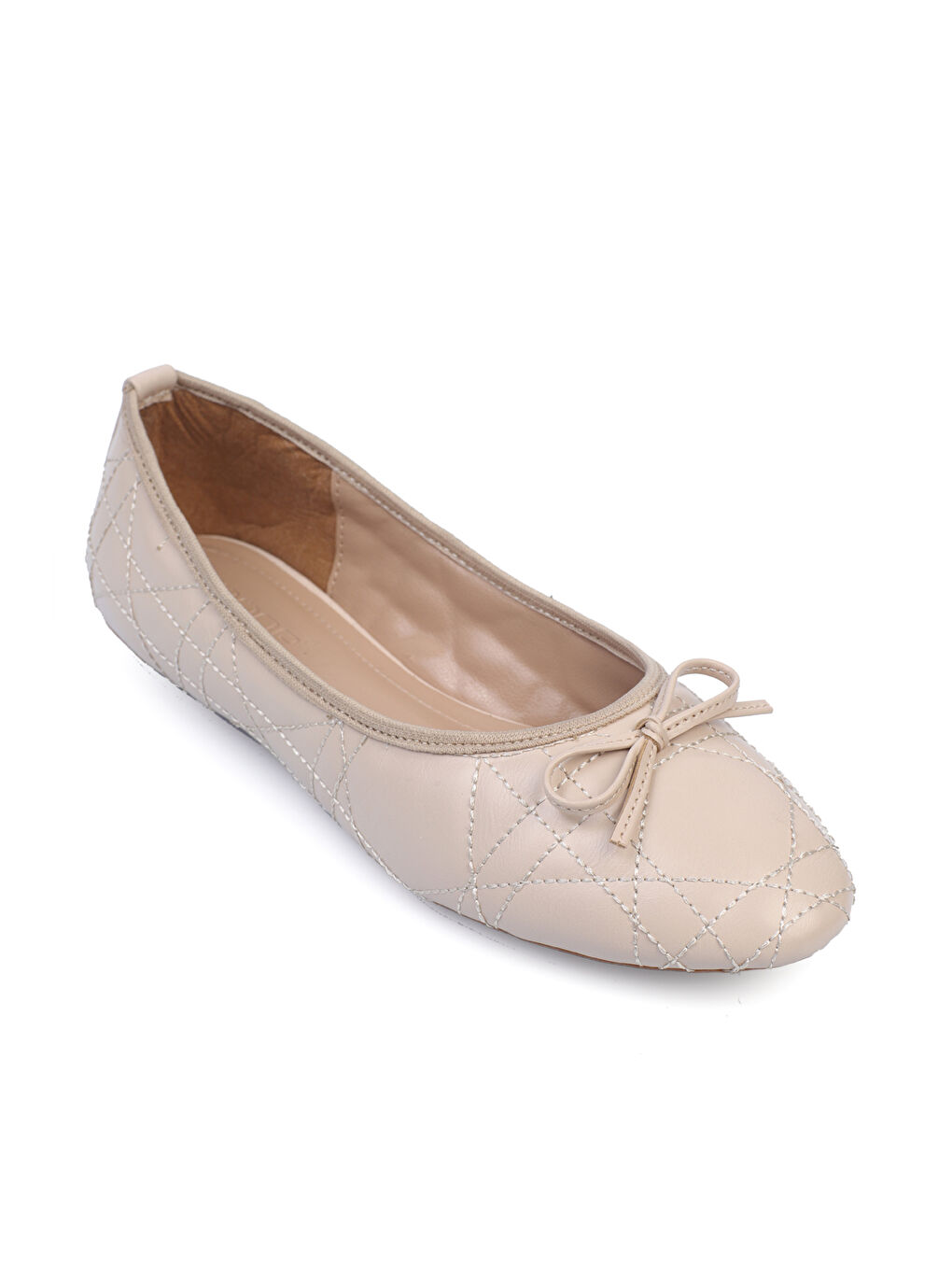 Bej Bella Kapitone Kadın Babet-1