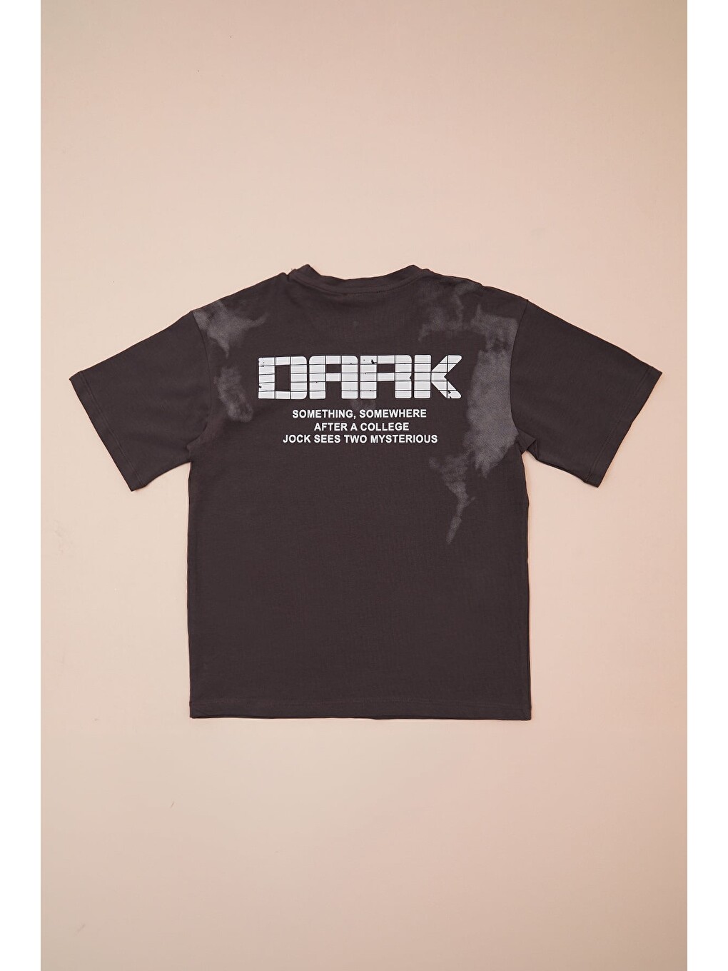 Kahverengi Dark Baskılı Bisiklet Yaka Erkek Çocuk Tişört-2