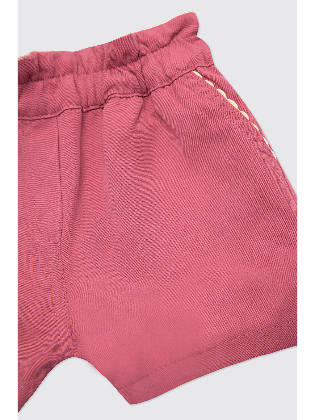 Pembe Liberty Kumaş Kız Bebek Gül Kurusu Şort-2
