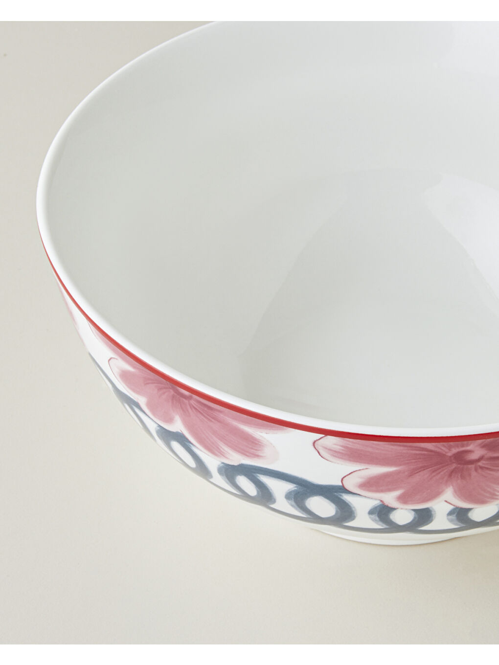 Beyaz Florentis Bone Porselen Kase 19 cm Renkli-2