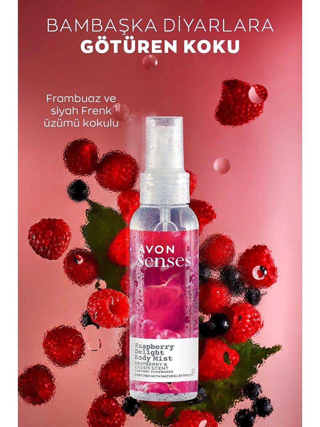 AVON Senses Raspberry Delight Lemon Burst ve White Lily Vücut Spreyi Paketi - 2