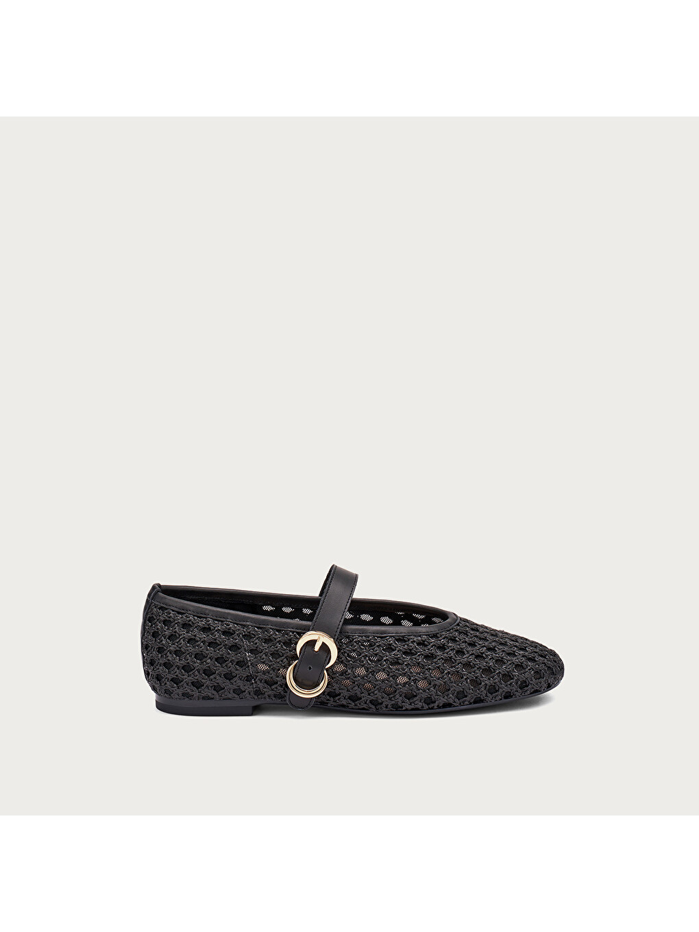 Siyah Kadın Babet 69V3 ORZO RAFFIA BALLET FLATS