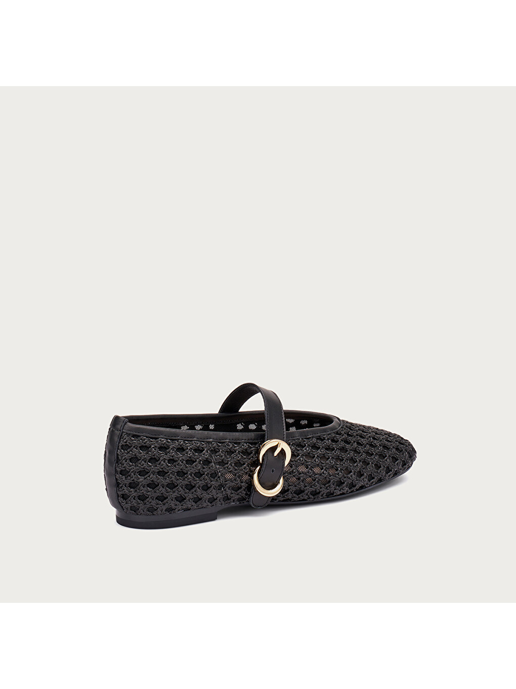 Siyah Kadın Babet 69V3 ORZO RAFFIA BALLET FLATS-2
