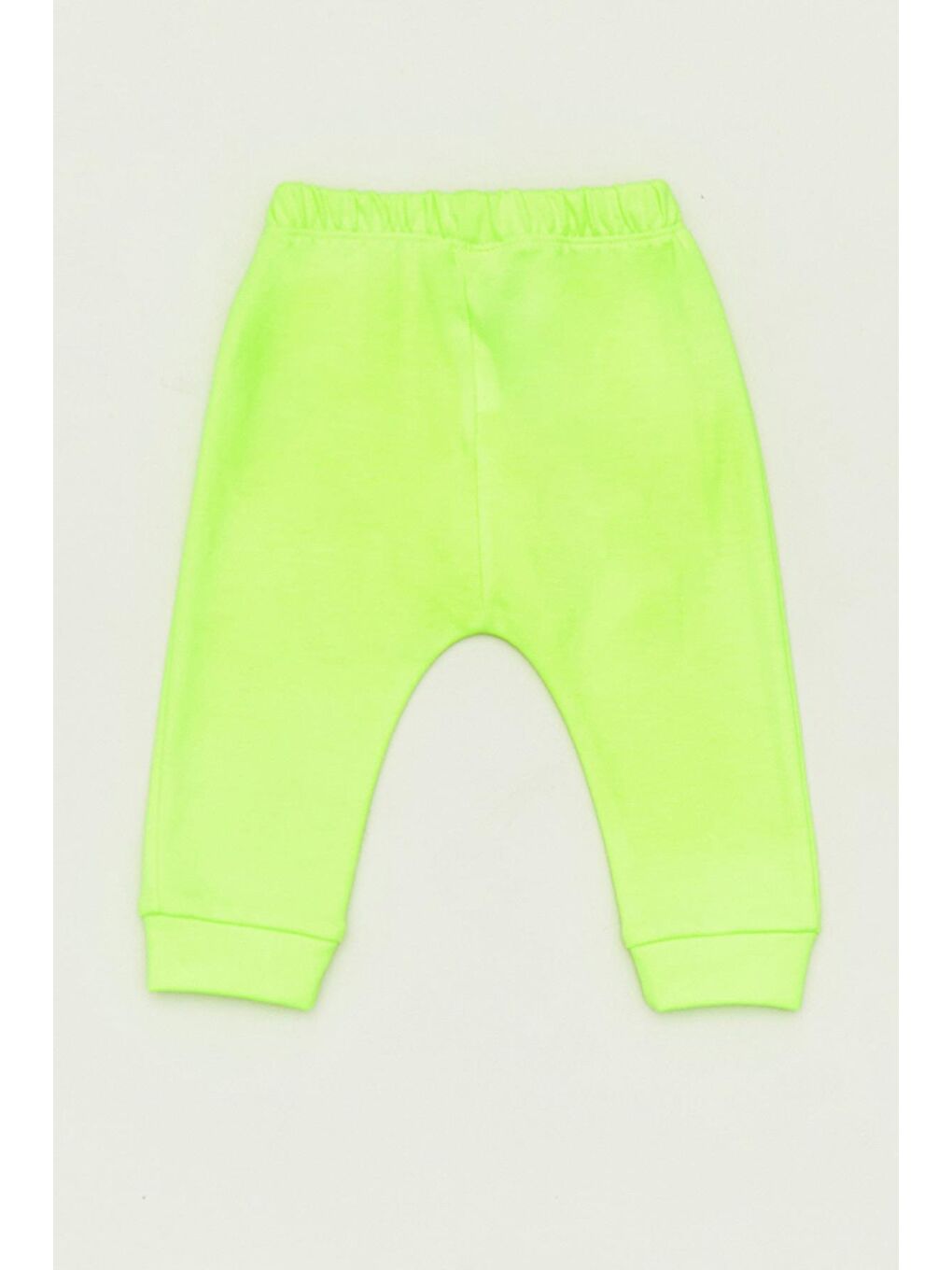 Yeşil Yazı Baskılı Beli Lastikli Kız Bebek Eşofman Altı-1