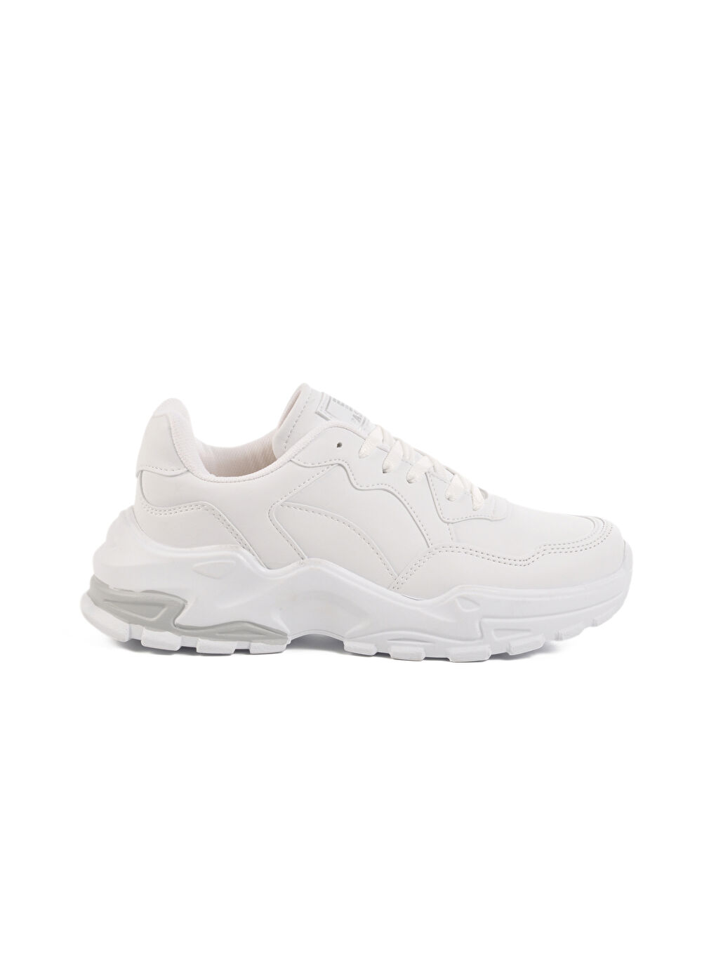 Beyaz Cilt Bağcıklı Kadın Spor Ayakkabı 159 G