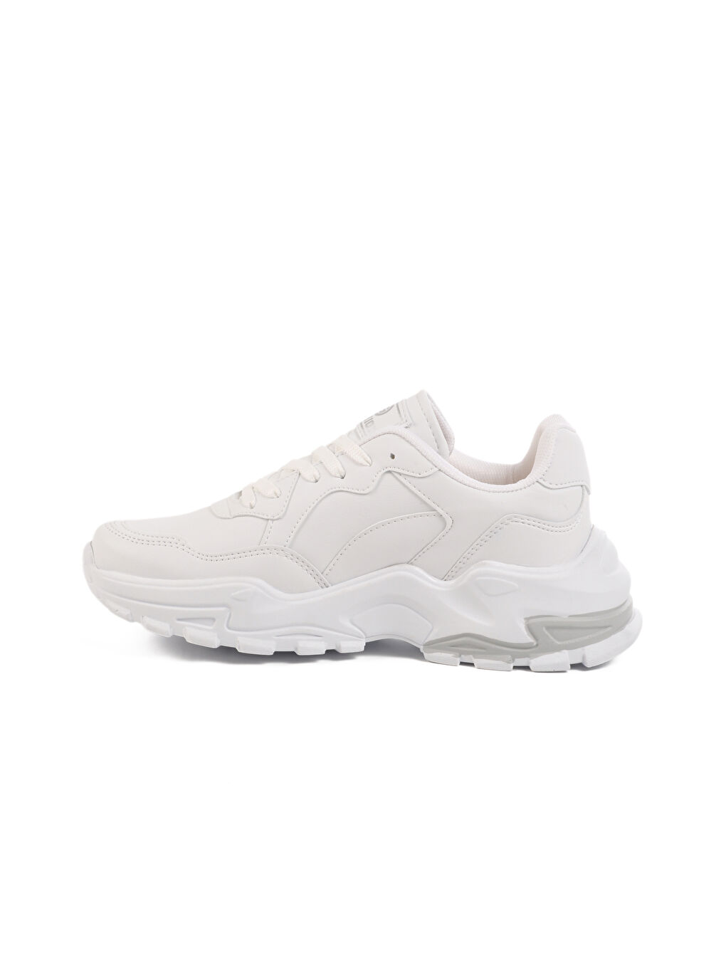 Beyaz Cilt Bağcıklı Kadın Spor Ayakkabı 159 G-1