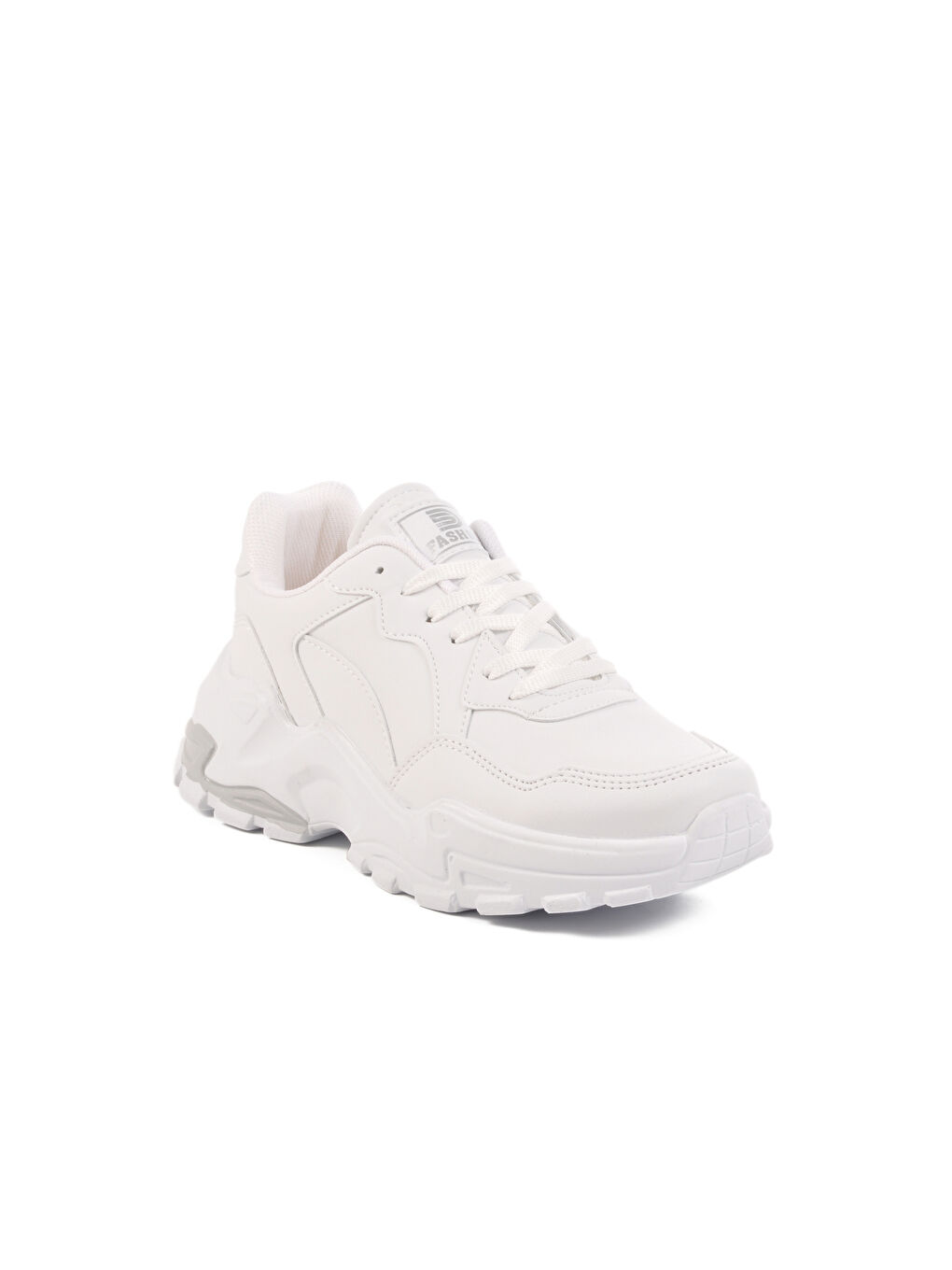 Beyaz Cilt Bağcıklı Kadın Spor Ayakkabı 159 G-2