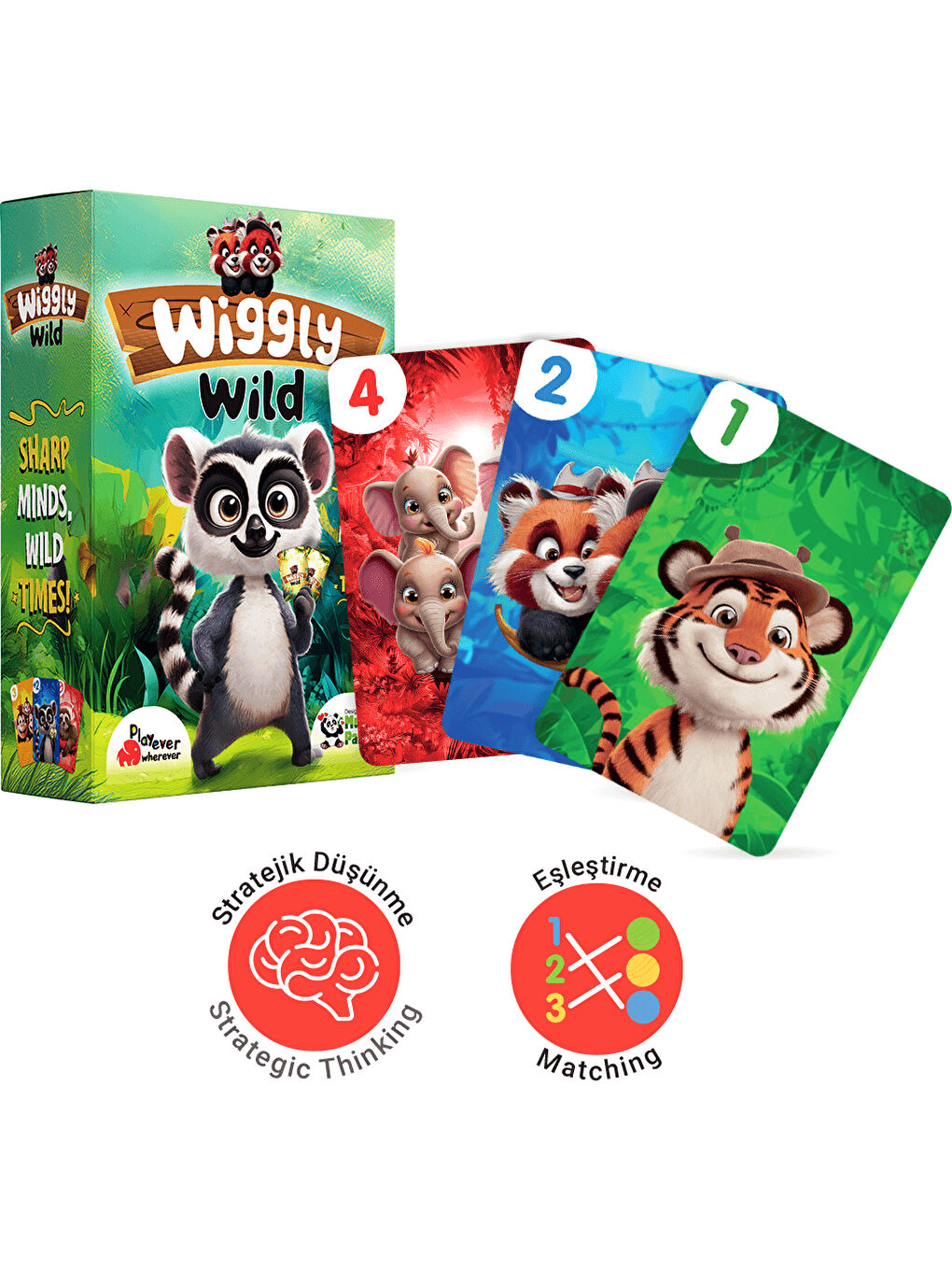 Wiggly Wild, Renk ve Sayı Eşleştirme Kart Oyunu (3-6 Yaş)