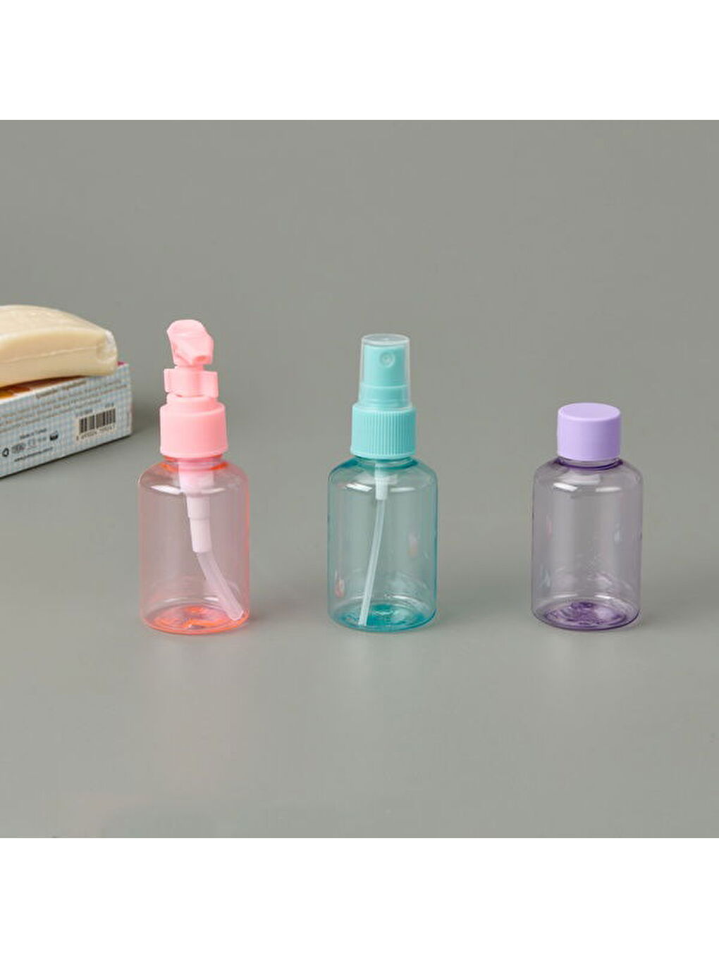 Seyahat Tipi Kozmetik Dolum Seti - Renkli - 14x14 cm-2