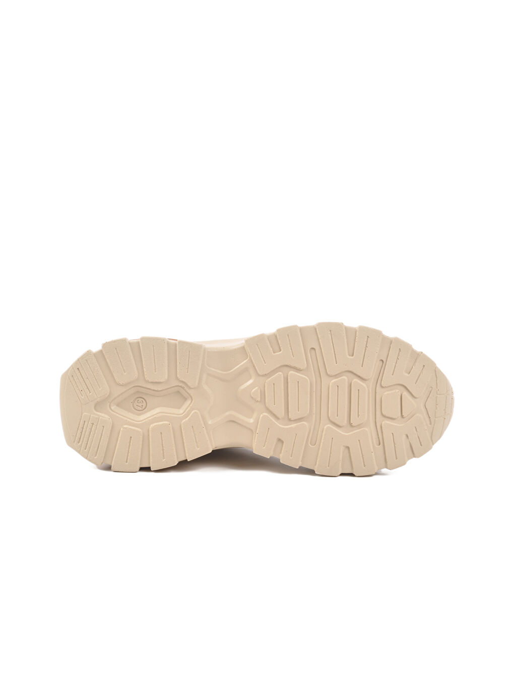 Ekru Cilt Bağcıklı Kadın Spor Ayakkabı 159 G-4