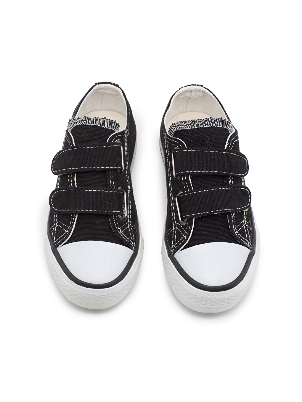 Çocuk Unisex Siyah Rahat Kalıp Çift Bantlı Ayakkabı-2
