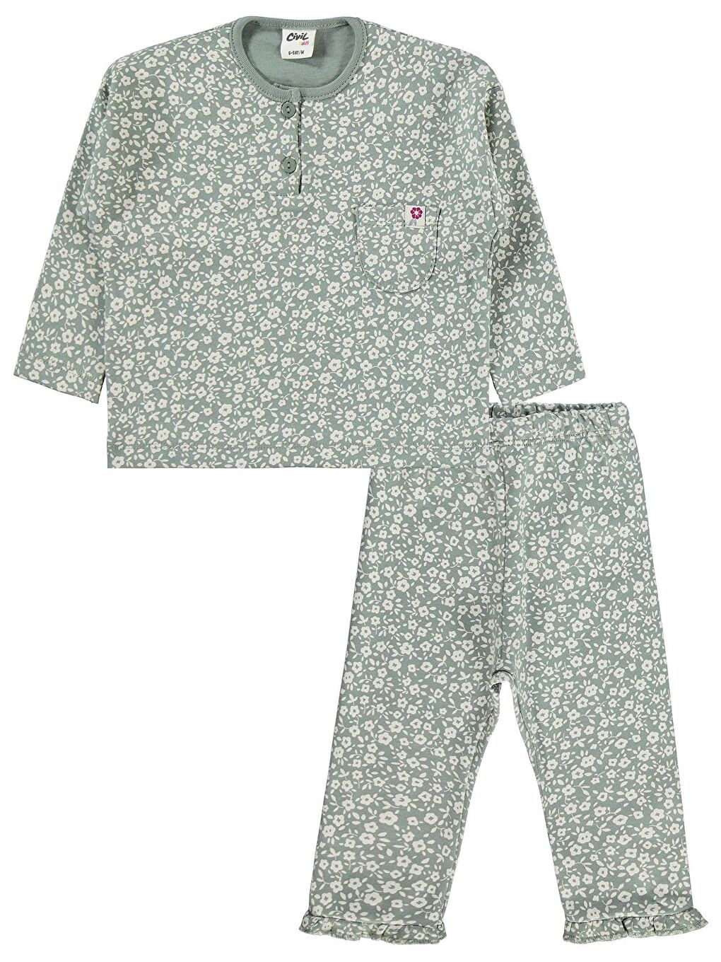 Baby Çiçek 6-18 Ay Takım - Yeşil 18-24 Ay