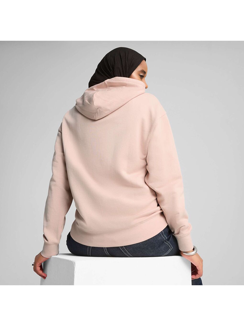 Pembe ESSENTIALS ELEVATED Comfort Kadın Kapüşonlu SWEATSHIRT-2