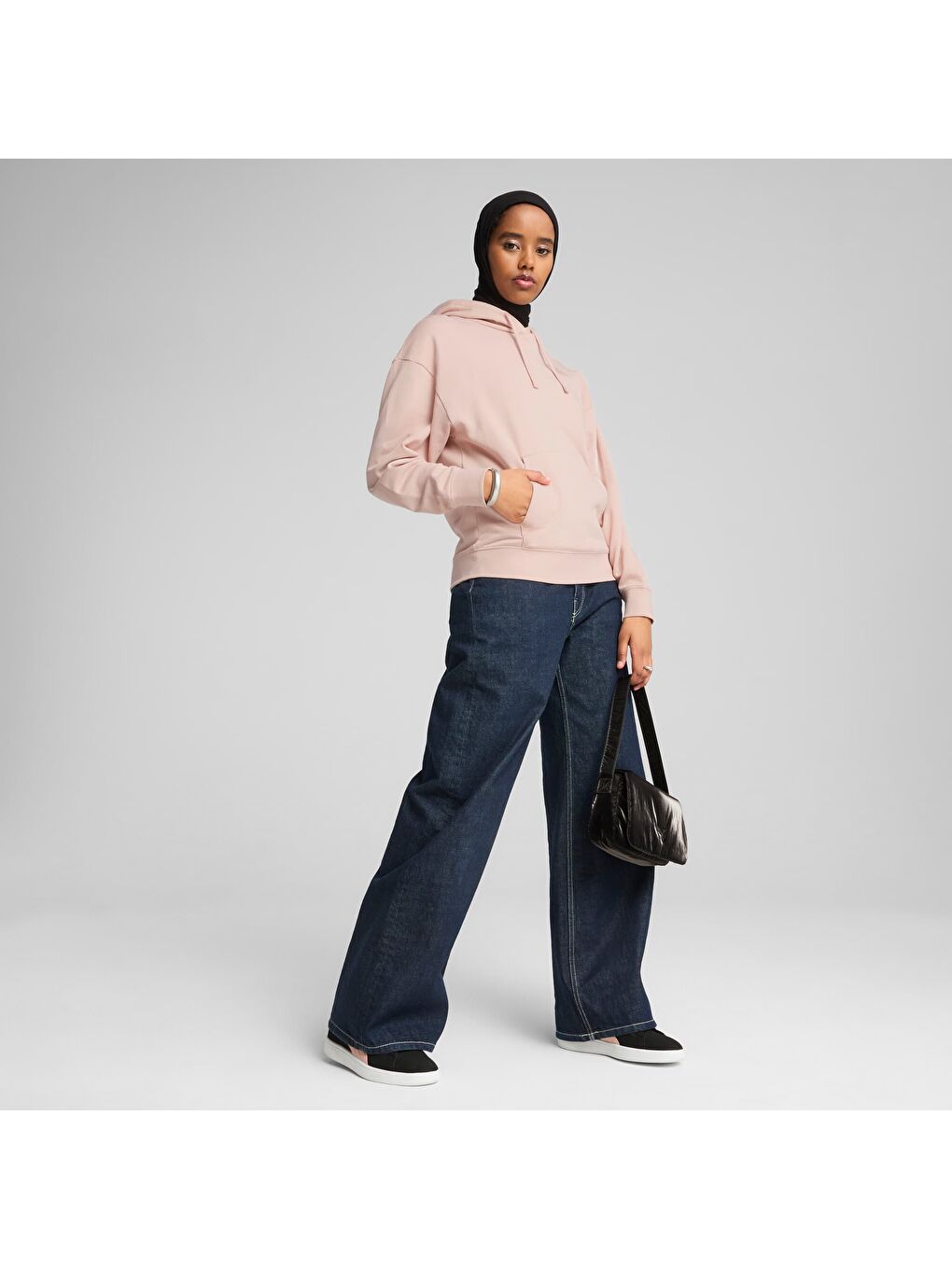 Pembe ESSENTIALS ELEVATED Comfort Kadın Kapüşonlu SWEATSHIRT-3