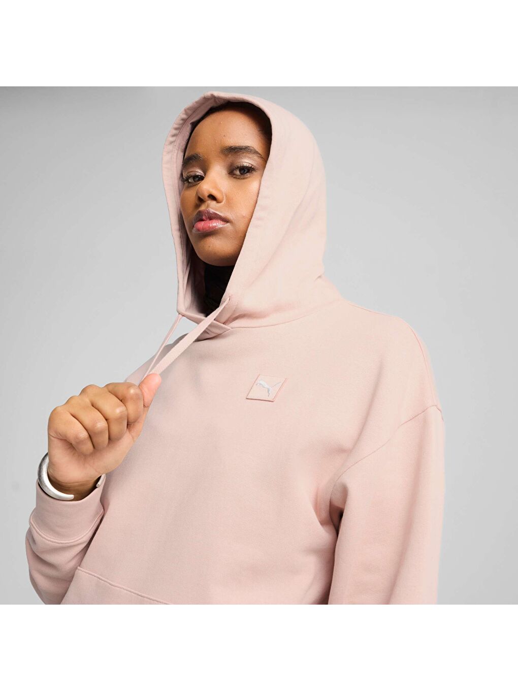 Pembe ESSENTIALS ELEVATED Comfort Kadın Kapüşonlu SWEATSHIRT-4