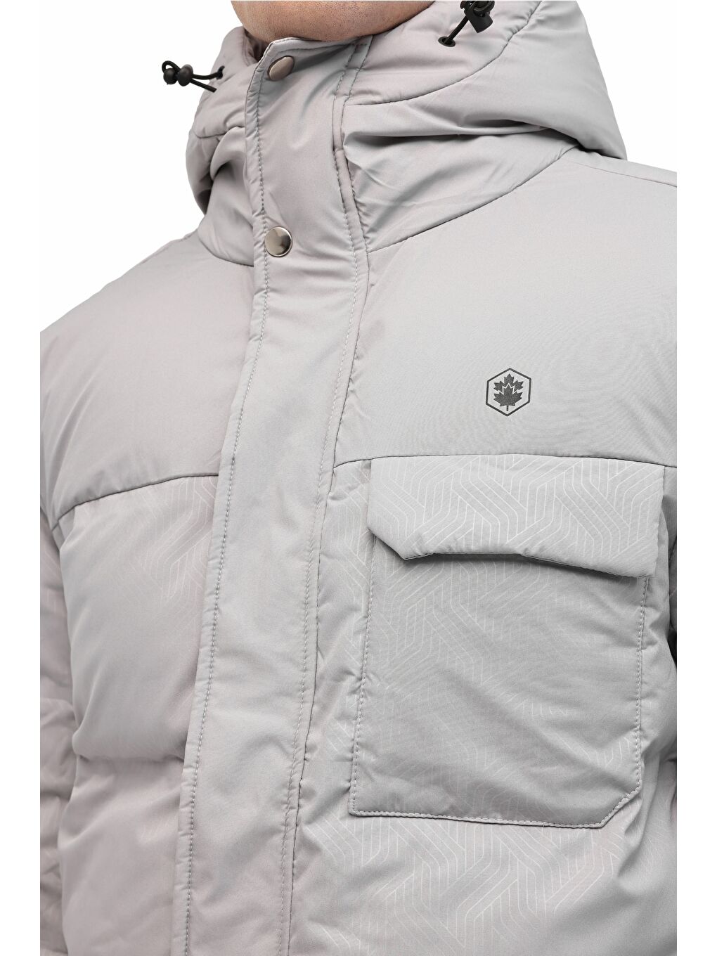 Gri ML EKRIN 2KKB-01 5PR GRI Erkek Şişme Mont-3