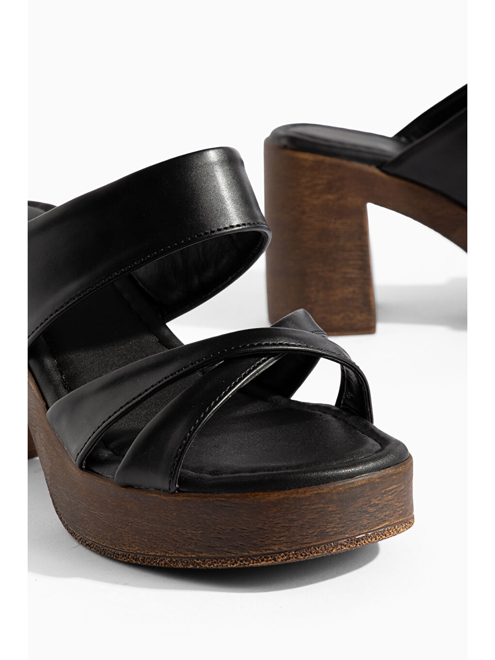 Siyah ST01 Günlük Ortopedik Kadın Terlik-3