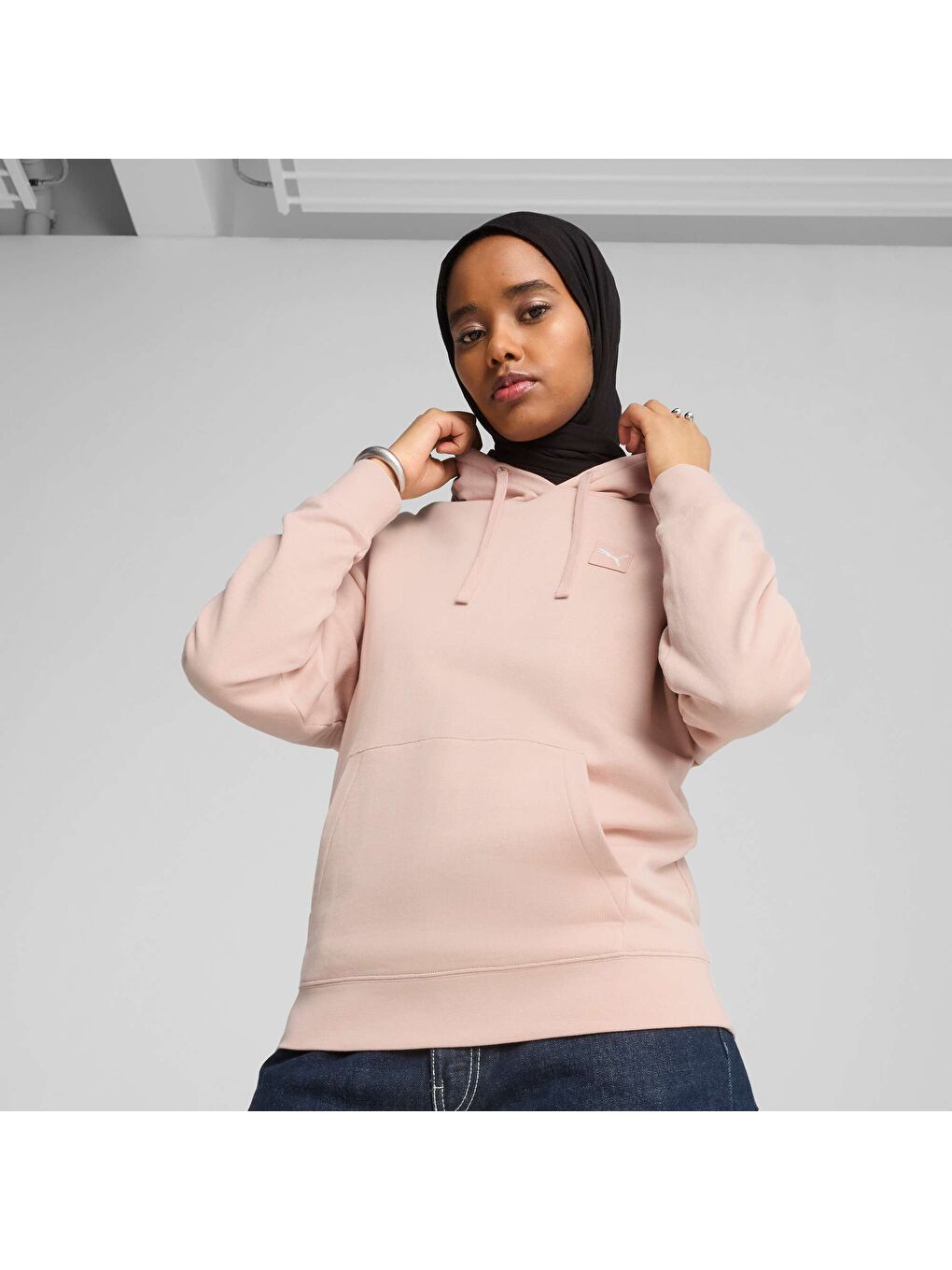 Pembe ESSENTIALS ELEVATED Comfort Kadın Kapüşonlu SWEATSHIRT-6