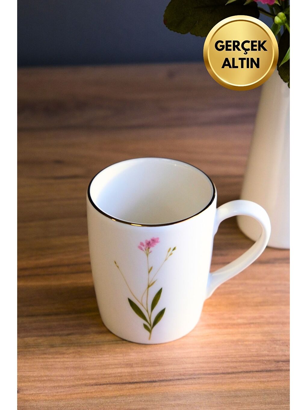 Karışık Porselen Natura Çuha Kulplu Mug Kupa 9cm 220ml 4 lü-2