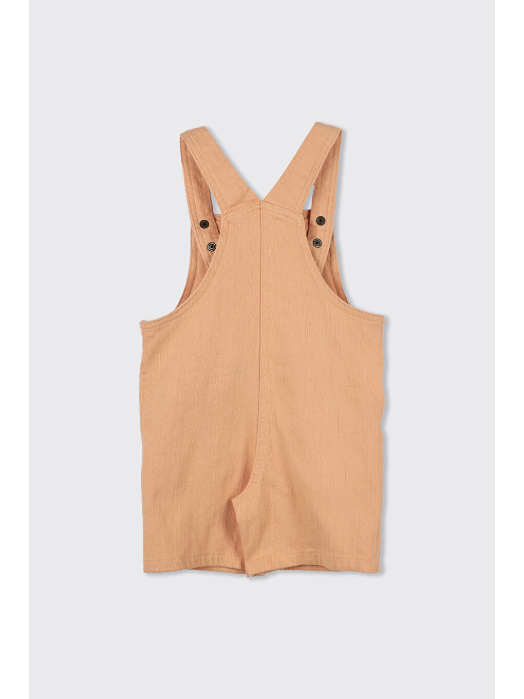 Pembe Kız Bebek Çıtçıtlı Dikiş Detaylı Somon Salopet-1