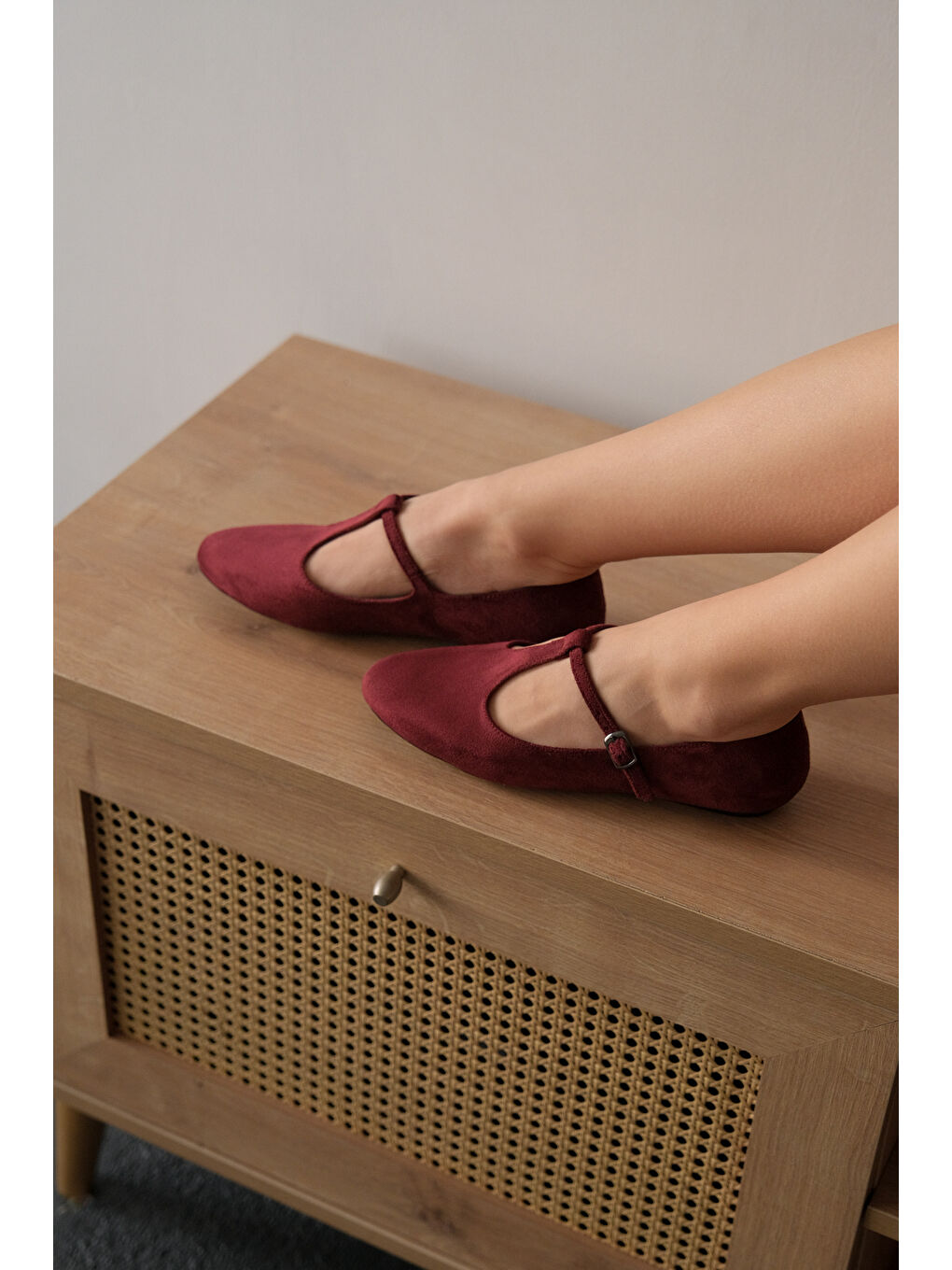 Bordo Belinda Tokalı Kadın Babet-2