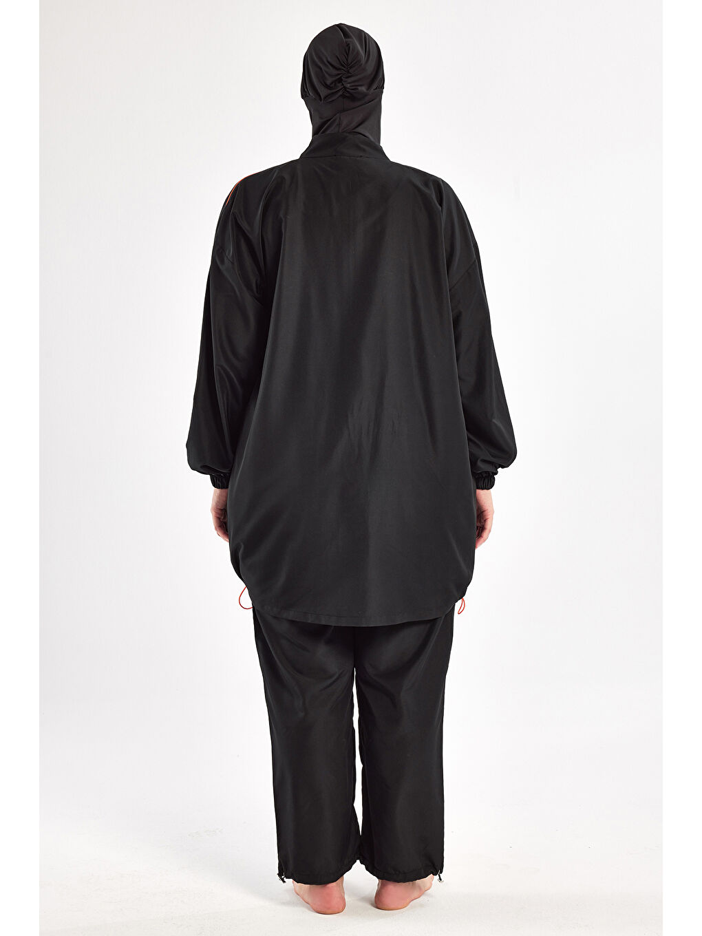 Büyük Beden Paraşüt Tam Kapalı Tesettür Mayo 1804 Siyah-2