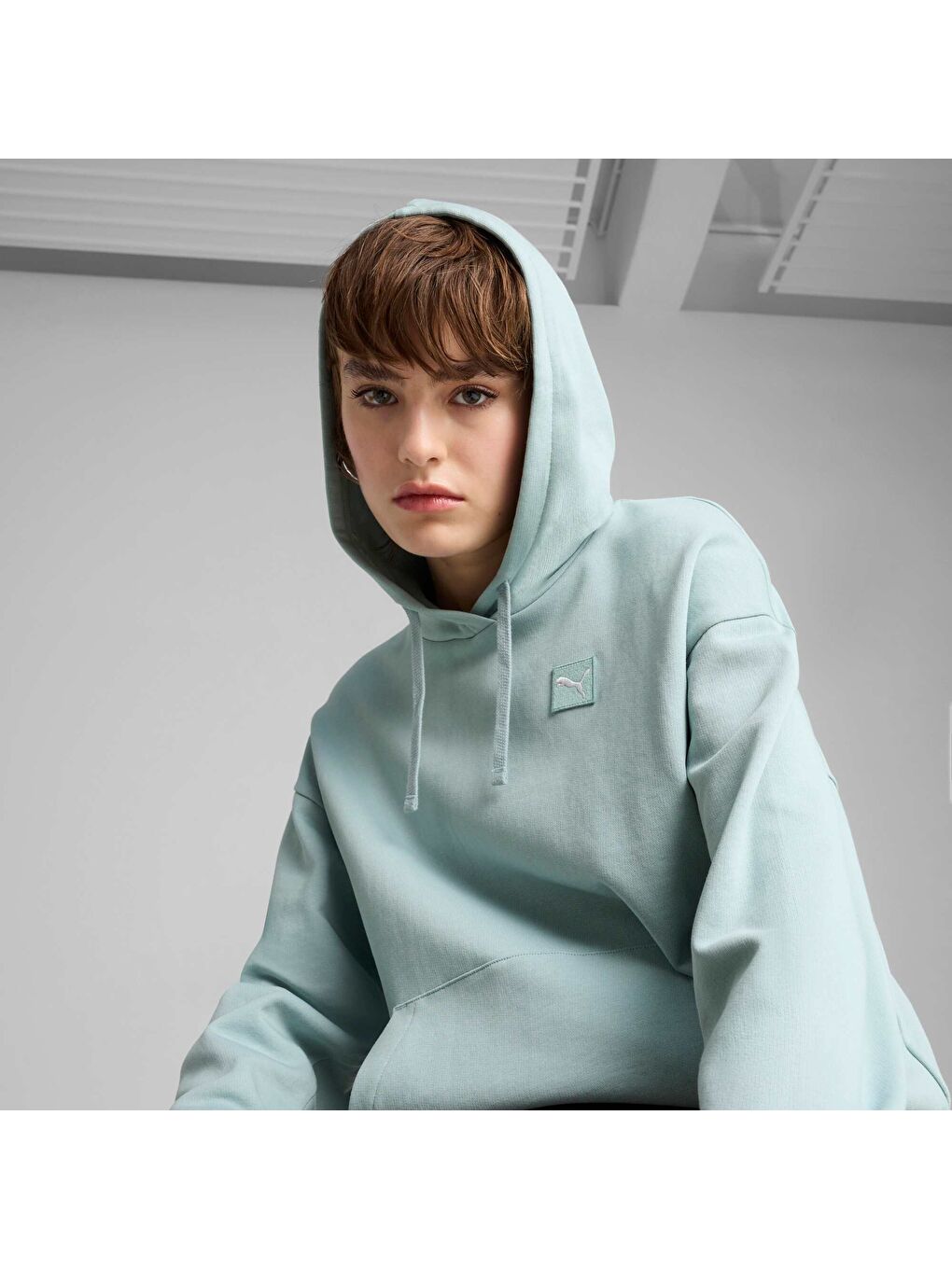Yeşil ESSENTIALS ELEVATED Comfort Kadın Kapüşonlu SWEATSHIRT-1