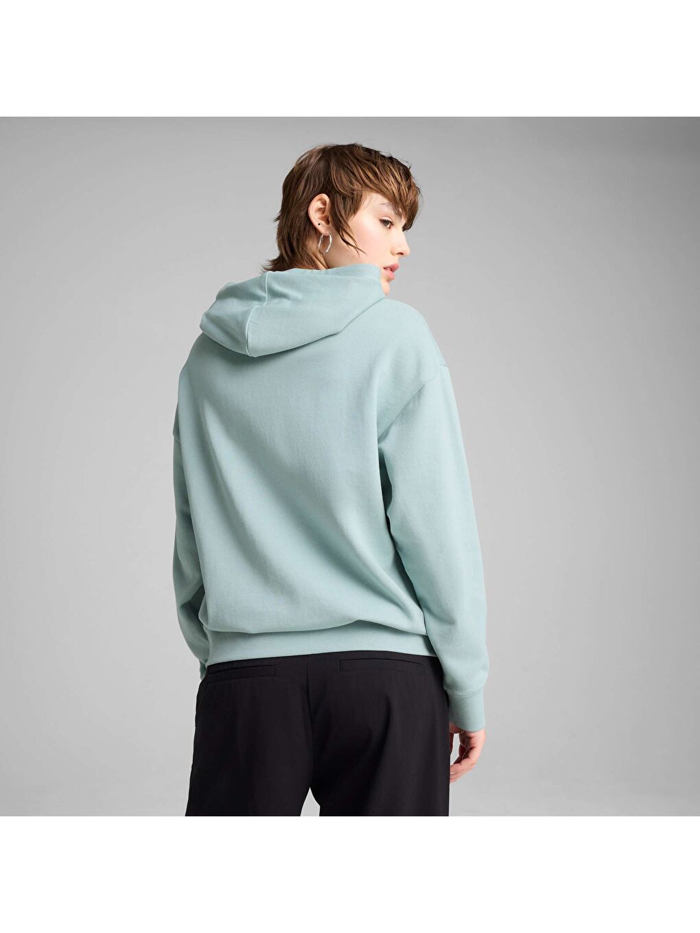Yeşil ESSENTIALS ELEVATED Comfort Kadın Kapüşonlu SWEATSHIRT-2
