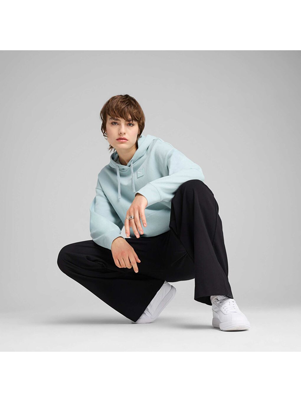 Yeşil ESSENTIALS ELEVATED Comfort Kadın Kapüşonlu SWEATSHIRT-3