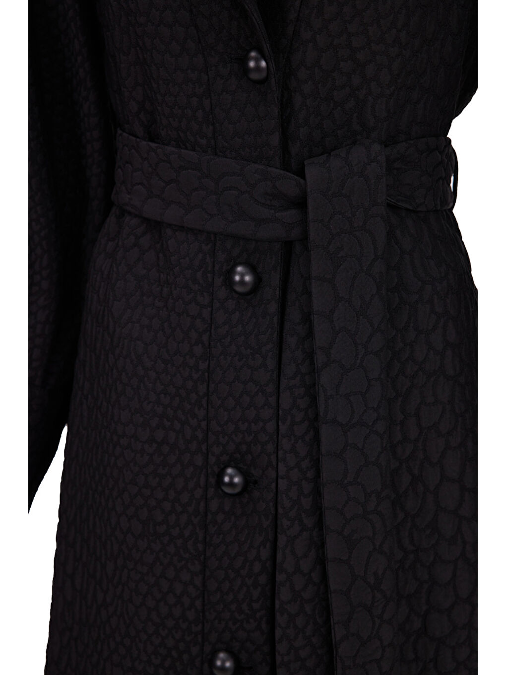 Siyah Jakarlı Pardösü-1