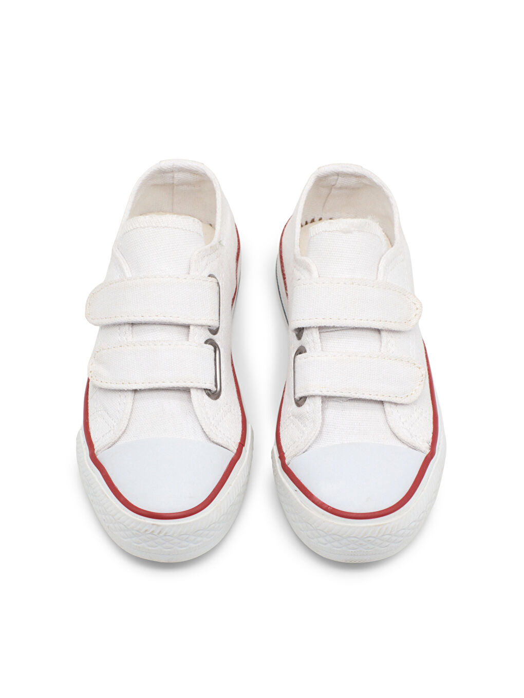 Çocuk Unisex Beyaz Rahat Kalıp Çift Bantlı Ayakkabı-1