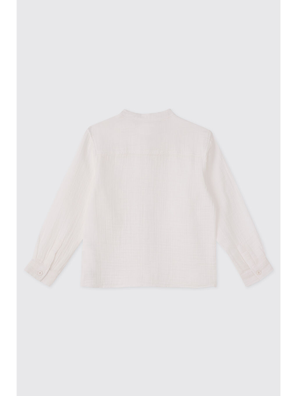 Beyaz Uzun Kollu Müslin Gömlek-1