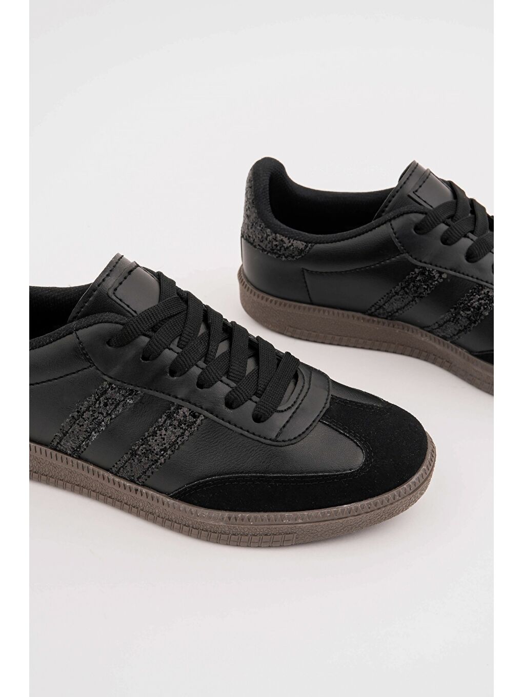 Siyah SPARKLY Kadın Sim Detaylı Günlük Sneaker Spor Ayakkabı-7