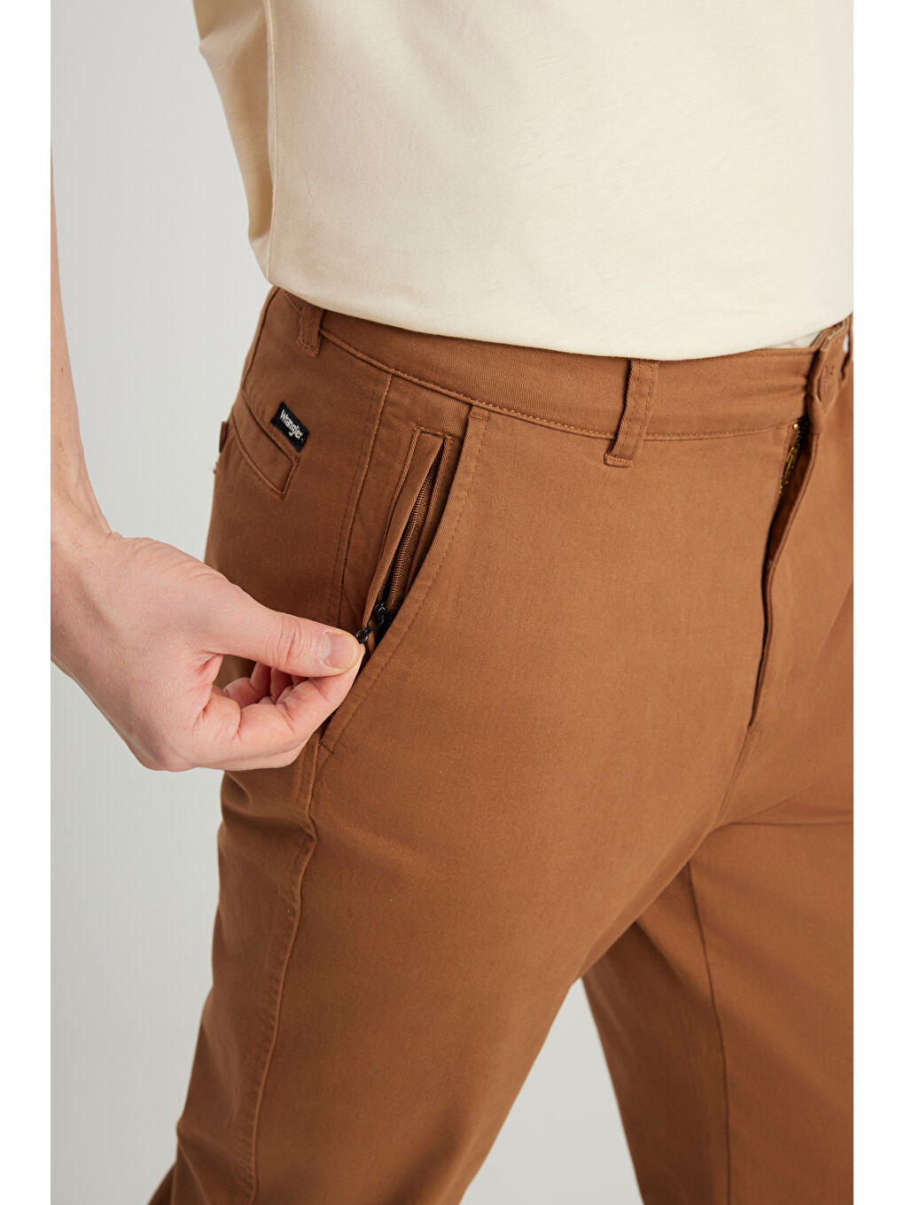 Kahverengi Slim Fit Dar Kesim Normal Bel DarPaça Bordo Chino Pantolon-4