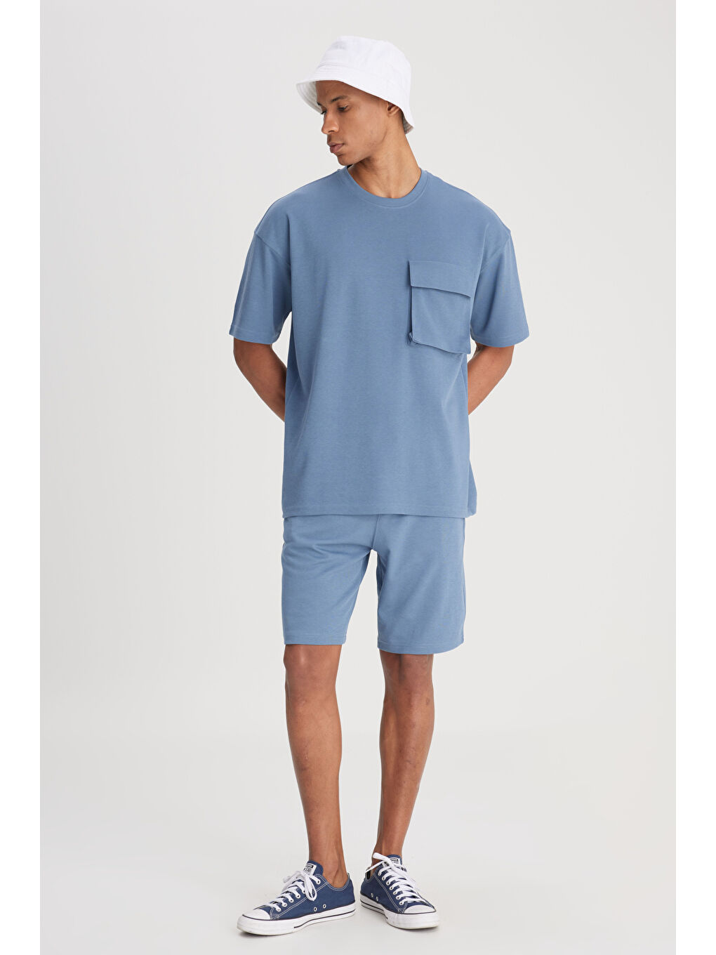 İndigo Regular Fit Normal Kesim Normal Bel Lacivert Sweat Şort