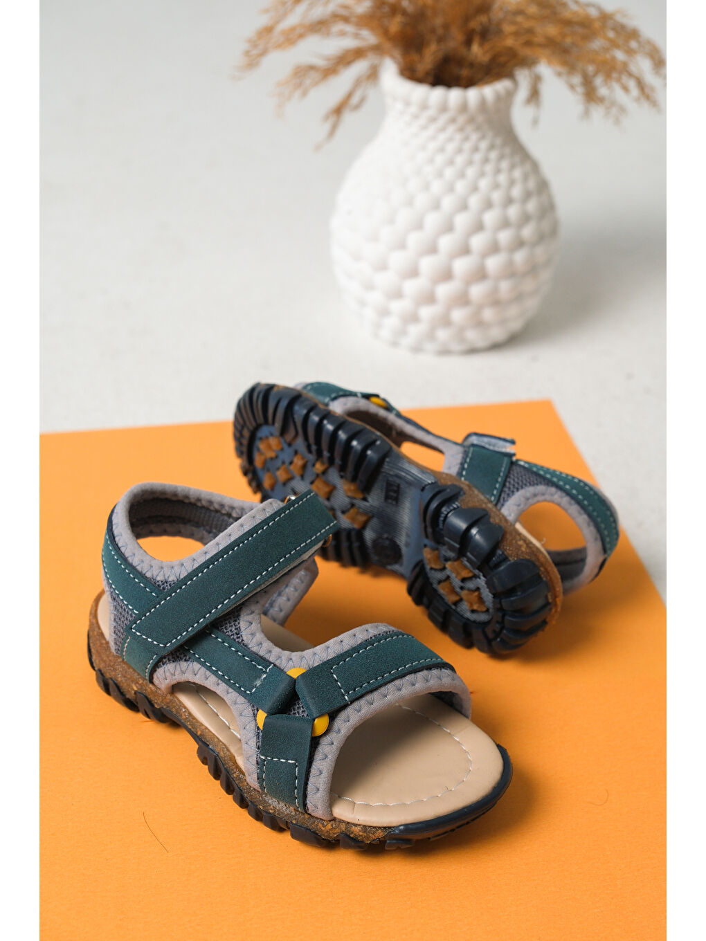 Haki D3804 Günlük Ortopedik Erkek Çocuk Sandalet-1