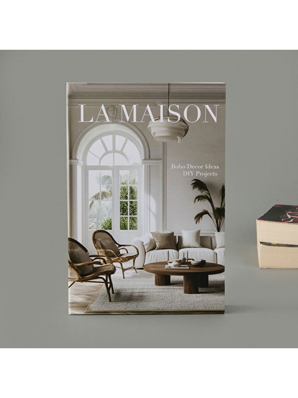 Deco La Maison Dekoratif Kutu - Gri / Beyaz - 27 cm-1