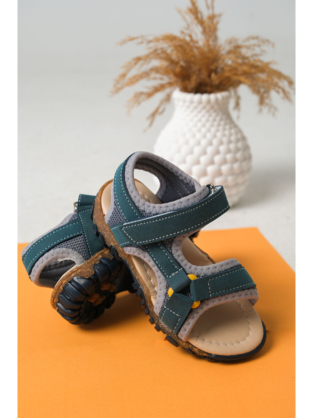 Haki D3804 Günlük Ortopedik Erkek Çocuk Sandalet-3