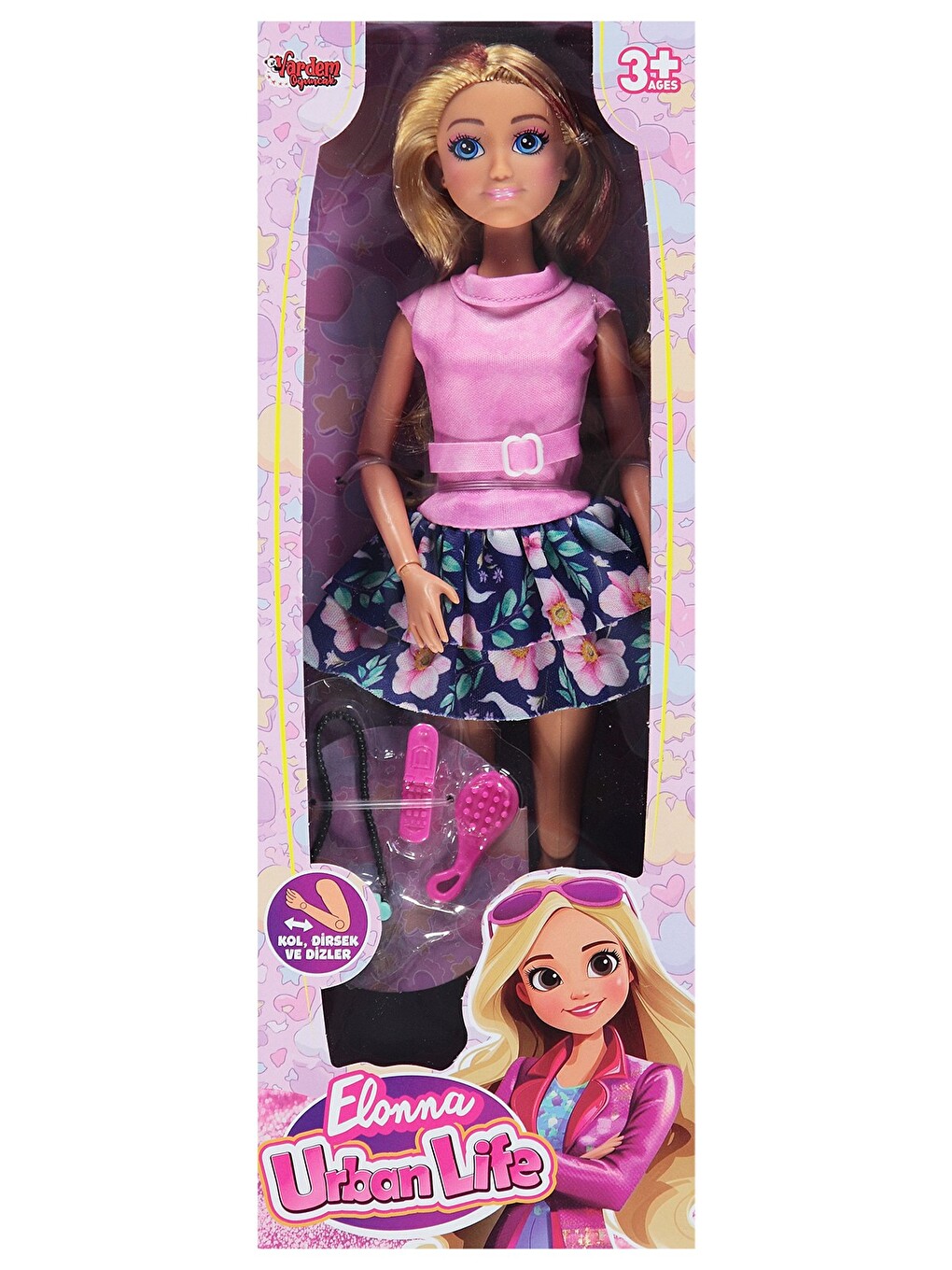Kutulu 29 Cm 4 Asorti Aksesuarlı Bebek - Pembe