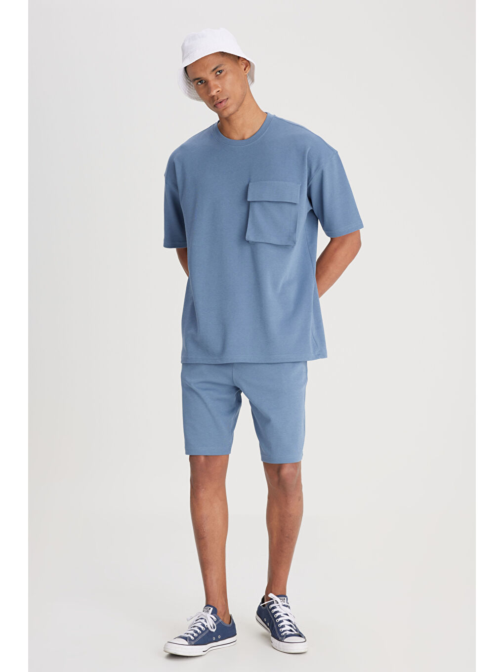 İndigo Regular Fit Normal Kesim Normal Bel Lacivert Sweat Şort-1