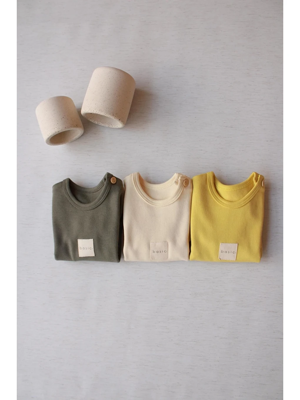 Karışık 3lü Basic Kısa Kollu Çıt Çıtlı Body Zıbın Model 8-3