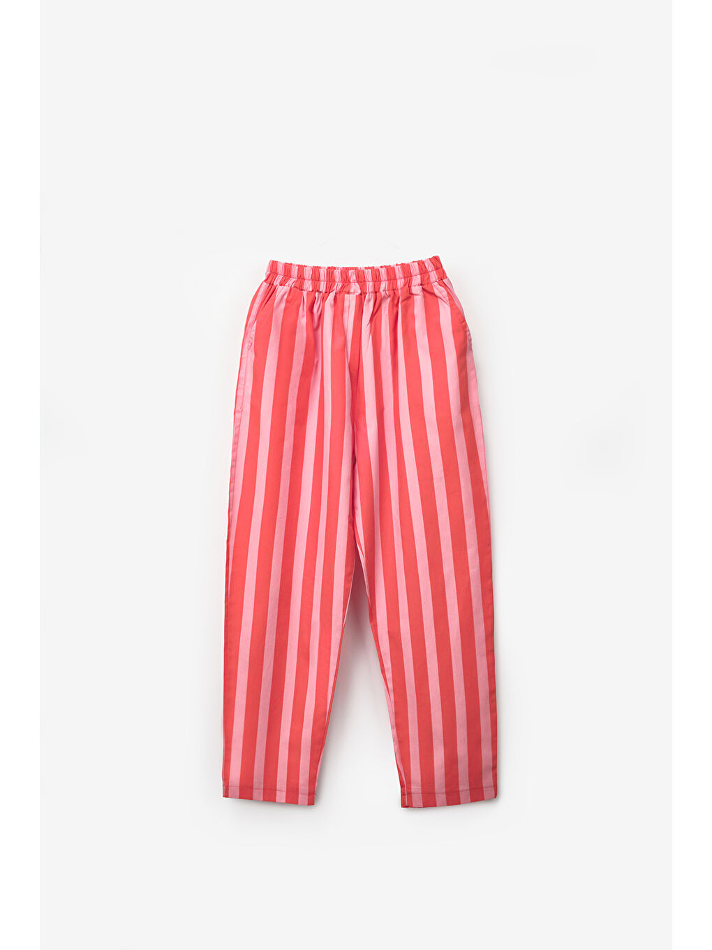 Kırmızı Gelato Baskılı Çizgi Desenli Çocuk Tişört Pantolon Takım - Edna-5