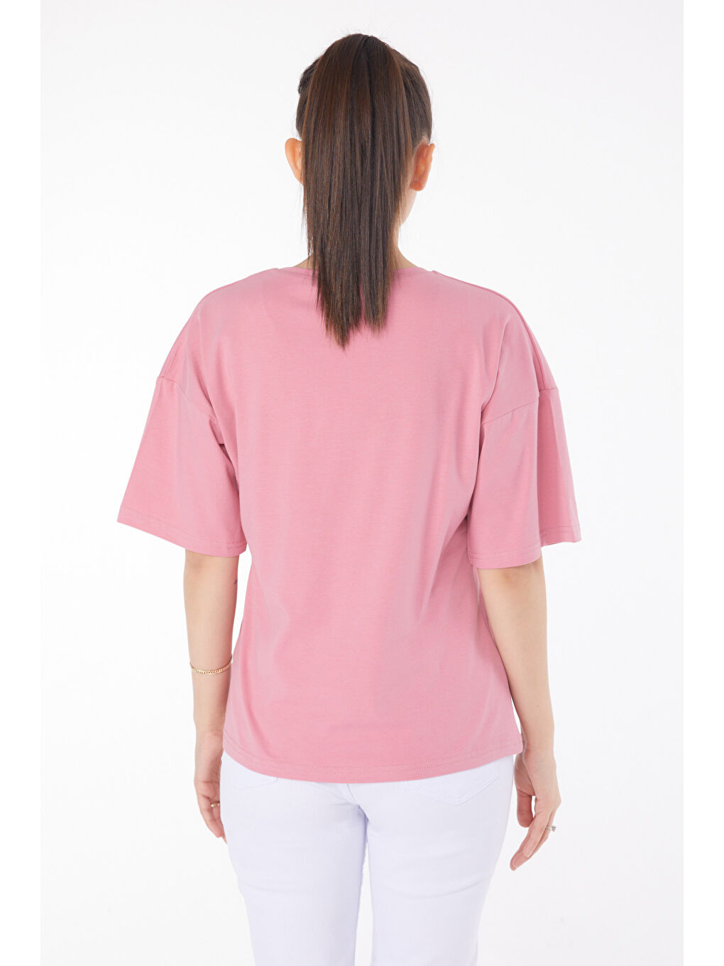 Pembe T-Shirt Gül - 25848-4