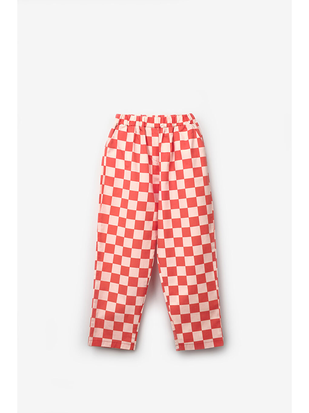 Kırmızı Breakfast Club Baskılı Dama Desenli Çocuk Tişört Pantolon Takım - Lucia-6