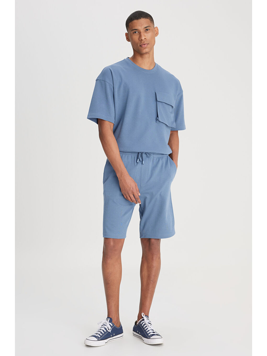 İndigo Regular Fit Normal Kesim Normal Bel Lacivert Sweat Şort-2